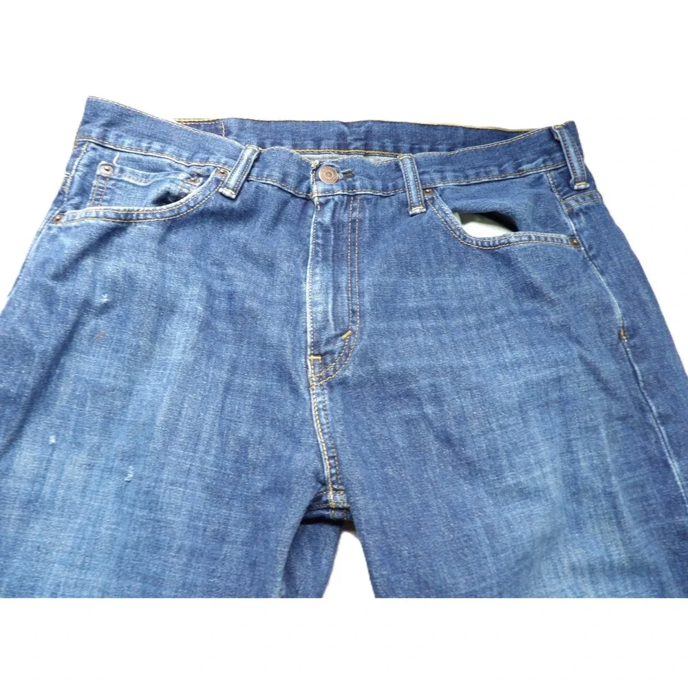 Levi's 569 Loose Straight Jeans Men W33 L34 Blue Denim Cotton Relaxed Casual